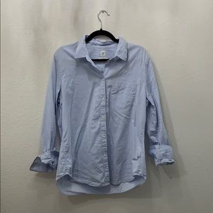 Light blue Fitted boyfriend button up shirt